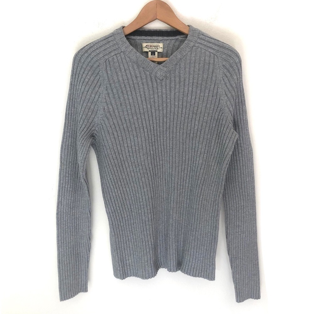 American Rag Cotton Ribbed V-Neck Sweater